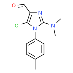 ChemSpider 2D Image | 5-Chloro-2-(dimethylamino)-1-(4-methylphenyl)-1H-imidazole-4-carbaldehyde | C13H14ClN3O