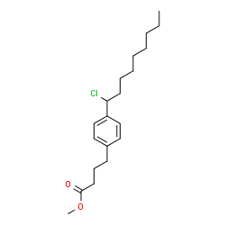 ChemSpider 2D Image | Methyl 4-[4-(1-chlorononyl)phenyl]butanoate | C20H31ClO2