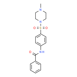 ChemSpider 2D Image | N-{4-[(4-Methyl-1-piperazinyl)sulfonyl]phenyl}benzamide | C18H21N3O3S