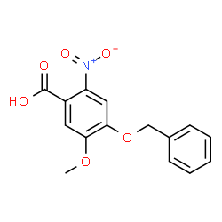 ChemSpider 2D Image | 4-Benzyloxy-3-methoxy-6-nitrobenzoic acid | C15H13NO6