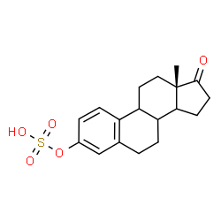 ChemSpider 2D Image | (8xi,9xi,14xi)-17-Oxoestra-1,3,5(10)-trien-3-yl hydrogen sulfate | C18H22O5S