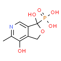 ChemSpider 2D Image | (3,7-Dihydroxy-6-methyl-1,3-dihydrofuro[3,4-c]pyridin-3-yl)phosphonic acid | C8H10NO6P