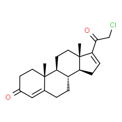 ChemSpider 2D Image | 21-Chloropregna-4,16-diene-3,20-dione | C21H27ClO2