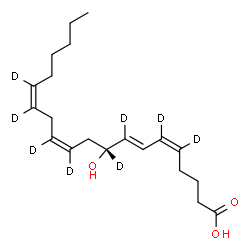 ChemSpider 2D Image | 9(R)-HETE-d8 | C20H24D8O3