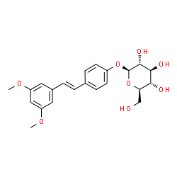 ChemSpider 2D Image | 4-[(E)-2-(3,5-Dimethoxyphenyl)vinyl]phenyl beta-D-glucopyranoside | C22H26O8