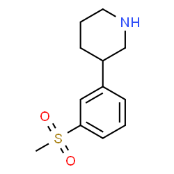 ChemSpider 2D Image | 3-(3-(methylsulfonyl)phenyl)piperidine | C12H17NO2S