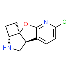 ChemSpider 2D Image | (2aR,4aS,9aS)-7-Chloro-1,2,2a,3,4,4a-hexahydrocyclobuta[4',5']pyrrolo[3',4':4,5]furo[2,3-b]pyridine | C11H11ClN2O