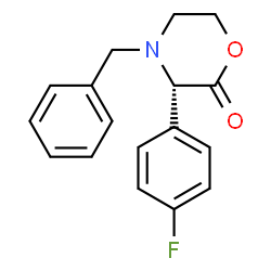 ChemSpider 2D Image | (S)-4-Benzyl-3-(4-fluorophenyl)morpholin-2-one | C17H16FNO2