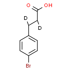 ChemSpider 2D Image | 3-(4-Bromophenyl)(2,3-~2~H_2_)propanoic acid | C9H7D2BrO2