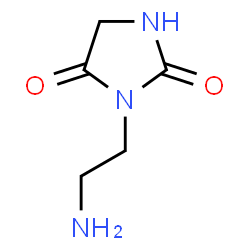 ChemSpider 2D Image | 3-(2-Aminoethyl)-2,4-imidazolidinedione | C5H9N3O2