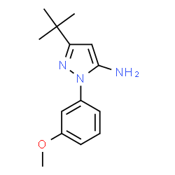 ChemSpider 2D Image | 5-tert-Butyl-2-(3-methoxy-phenyl)-2H-pyrazol-3-ylamine | C14H19N3O