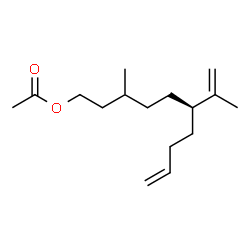 ChemSpider 2D Image | (6R)-6-Isopropenyl-3-methyl-9-decen-1-yl acetate | C16H28O2
