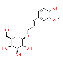 ChemSpider 2D Image | (2E)-3-(4-Hydroxy-3-methoxyphenyl)-2-propen-1-yl beta-D-glucopyranoside | C16H22O8