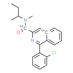 ChemSpider 2D Image | N-sec-Butyl-1-(2-chlorophenyl)-N-methyl-3-(4a-~11~C)isoquinoline(~11~C)carboxamide | C1911C2H21ClN2O