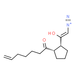 ChemSpider 2D Image | (Z)-2-[(1R,2S)-2-(6-Heptenoyl)cyclopentyl]-2-hydroxyethenediazonium | C14H21N2O2
