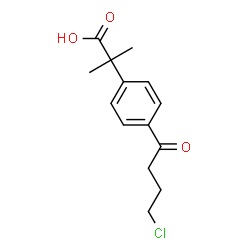 ChemSpider 2D Image | 2-[4-(4-Chlorobutanoyl)phenyl]-2-methylpropanoic acid | C14H17ClO3