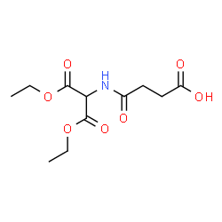 ChemSpider 2D Image | 4-[(1,3-Diethoxy-1,3-dioxo-2-propanyl)amino]-4-oxobutanoic acid | C11H17NO7