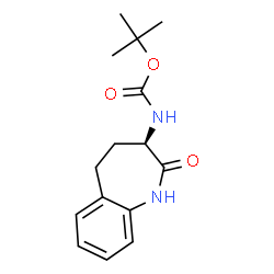 ChemSpider 2D Image | tert-butyl N-[(3R)-2-oxo-1,3,4,5-tetrahydro-1-benzazepin-3-yl]carbamate | C15H20N2O3