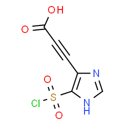 ChemSpider 2D Image | 3-[5-(Chlorosulfonyl)-1H-imidazol-4-yl]-2-propynoic acid | C6H3ClN2O4S