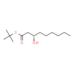 ChemSpider 2D Image | S-(2-Methyl-2-propanyl) (3S)-3-hydroxynonanethioate | C13H26O2S