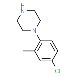 ChemSpider 2D Image | 1-(4-Chloro-2-methylphenyl)piperazine | C11H15ClN2