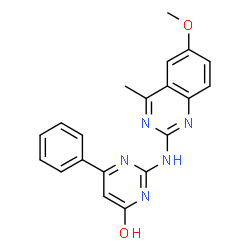 ChemSpider 2D Image | 2-[(6-methoxy-4-methylquinazolin-2-yl)amino]-6-phenylpyrimidin-4-ol | C20H17N5O2
