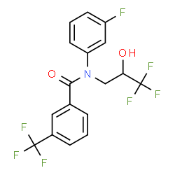ChemSpider 2D Image | N-(3-Fluorophenyl)-N-(3,3,3-trifluoro-2-hydroxypropyl)-3-(trifluoromethyl)benzamide | C17H12F7NO2