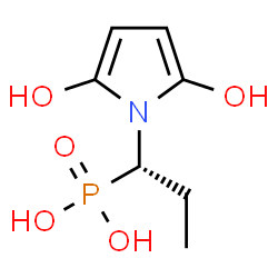 ChemSpider 2D Image | [(1S)-1-(2,5-Dihydroxy-1H-pyrrol-1-yl)propyl]phosphonic acid | C7H12NO5P