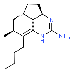 ChemSpider 2D Image | (3aR,5aS,7S,8bR)-8-Butyl-7-methyl-1,3a,4,5,5a,6,7,8b-octahydrocyclopenta[de]quinazolin-2-amine | C15H25N3