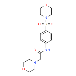 ChemSpider 2D Image | 2-(4-Morpholinyl)-N-[4-(4-morpholinylsulfonyl)phenyl]acetamide | C16H23N3O5S