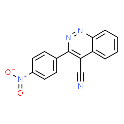 ChemSpider 2D Image | 3-(4-Nitrophenyl)-4-cinnolinecarbonitrile | C15H8N4O2