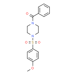 ChemSpider 2D Image | [4-[(4-Methoxyphenyl)sulfonyl]-1-piperazinyl]phenylmethanone | C18H20N2O4S