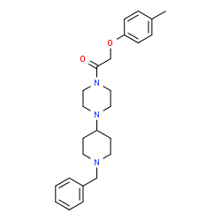 ChemSpider 2D Image | 1-[4-(1-Benzyl-piperidin-4-yl)-piperazin-1-yl]-2-p-tolyloxy-ethanone | C25H33N3O2