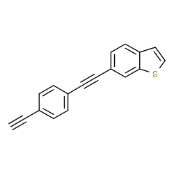 ChemSpider 2D Image | 6-[(4-Ethynylphenyl)ethynyl]-1-benzothiophene | C18H10S
