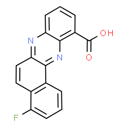 ChemSpider 2D Image | 4-Fluorobenzo[a]phenazine-11-carboxylic acid | C17H9FN2O2