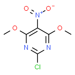 ChemSpider 2D Image | 2-Chloro-4,6-dimethoxy-5-nitropyrimidine | C6H6ClN3O4