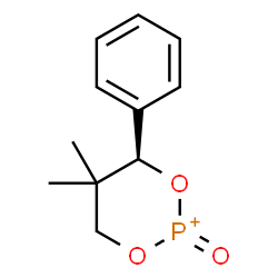 ChemSpider 2D Image | (4R)-5,5-Dimethyl-2-oxo-4-phenyl-1,3,2-dioxaphosphinan-2-ium | C11H14O3P