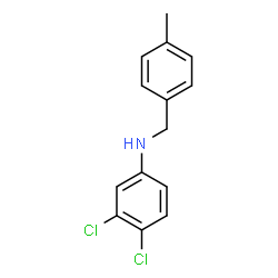 ChemSpider 2D Image | 3,4-Dichloro-N-(4-methylbenzyl)aniline | C14H13Cl2N