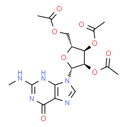 ChemSpider 2D Image | 2',3',5'-Tri-O-acetyl-N-methylguanosine | C17H21N5O8