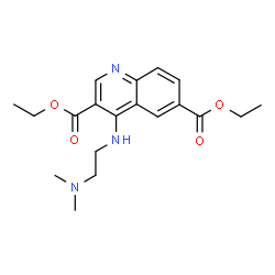 ChemSpider 2D Image | Diethyl 4-{[2-(dimethylamino)ethyl]amino}-3,6-quinolinedicarboxylate | C19H25N3O4