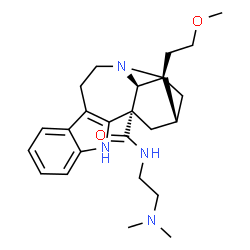 ChemSpider 2D Image | N-[2-(Dimethylamino)ethyl]-21-methoxyibogamine-18-carboxamide | C25H36N4O2