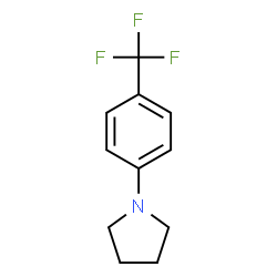 ChemSpider 2D Image | 1-(4-(Trifluoromethyl)phenyl)pyrrolidine | C11H12F3N