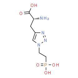 ChemSpider 2D Image | 3-[1-(2-Phosphonoethyl)-1H-1,2,3-triazol-4-yl]-D-alanine | C7H13N4O5P