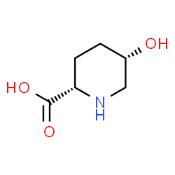 ChemSpider 2D Image | (2S,5S)-5-Hydroxy-2-piperidinecarboxylic acid | C6H11NO3