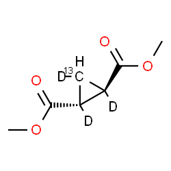 ChemSpider 2D Image | Dimethyl (1R,2R)-1,2-(3-~13~C,1,2,3-~2~H_3_)cyclopropanedicarboxylate | C613CH7D3O4