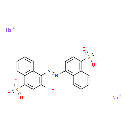 ChemSpider 2D Image | Disodium 3-hydroxy-4-[(E)-(4-sulfonato-1-naphthyl)diazenyl]-1-naphthalenesulfonate | C20H12N2Na2O7S2
