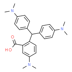 ChemSpider 2D Image | 2-[bis[4-(dimethylamino)phenyl]methyl]-5-(dimethylamino)benzoic acid | C26H31N3O2