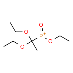 ChemSpider 2D Image | (1,1-Diethoxyethyl)(ethoxy)oxophosphonium | C8H18O4P