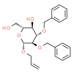 ChemSpider 2D Image | Allyl 2,3-di-O-benzyl-beta-D-glucopyranoside | C23H28O6