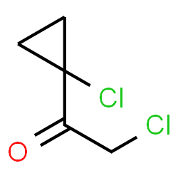 ChemSpider 2D Image | 2-Chloro-1-(1-chlorocyclopropyl)ethanone | C5H6Cl2O